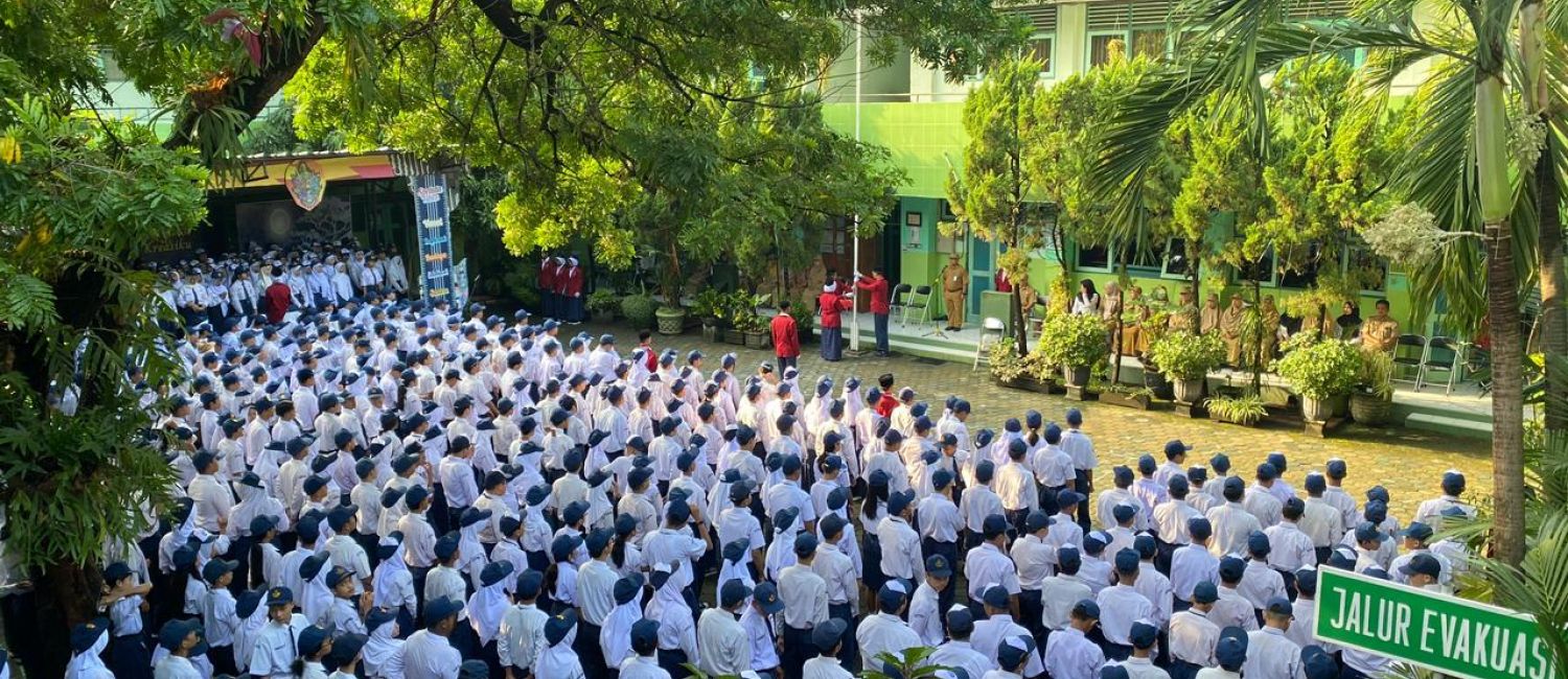 Siswa SMP Negeri 7 Yogyakarta Kembali ke Sekolah, Awali Kegiatan dengan Upacara Pasca Libur Lebaran