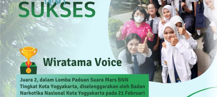 Tim Paduan Suara SMPN 7 Yogyakarta Wiratama Voice Juara 2 Lomba Mars BNN